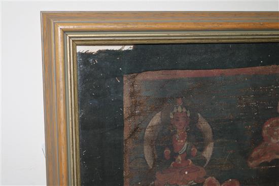 A 19th century Tibetan thangka, 54 x 40cm
